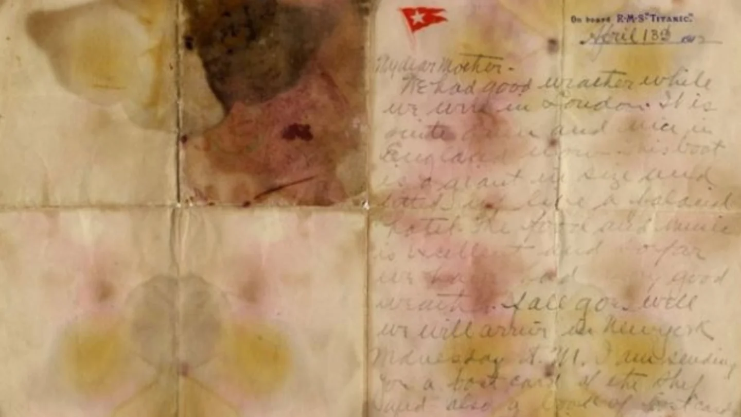Carta escrita por un pasajero del Titanic Carta escrita por un pasajero del Titanic