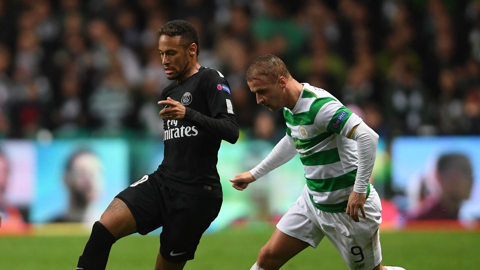 Momento del partido Celtic - PSG
