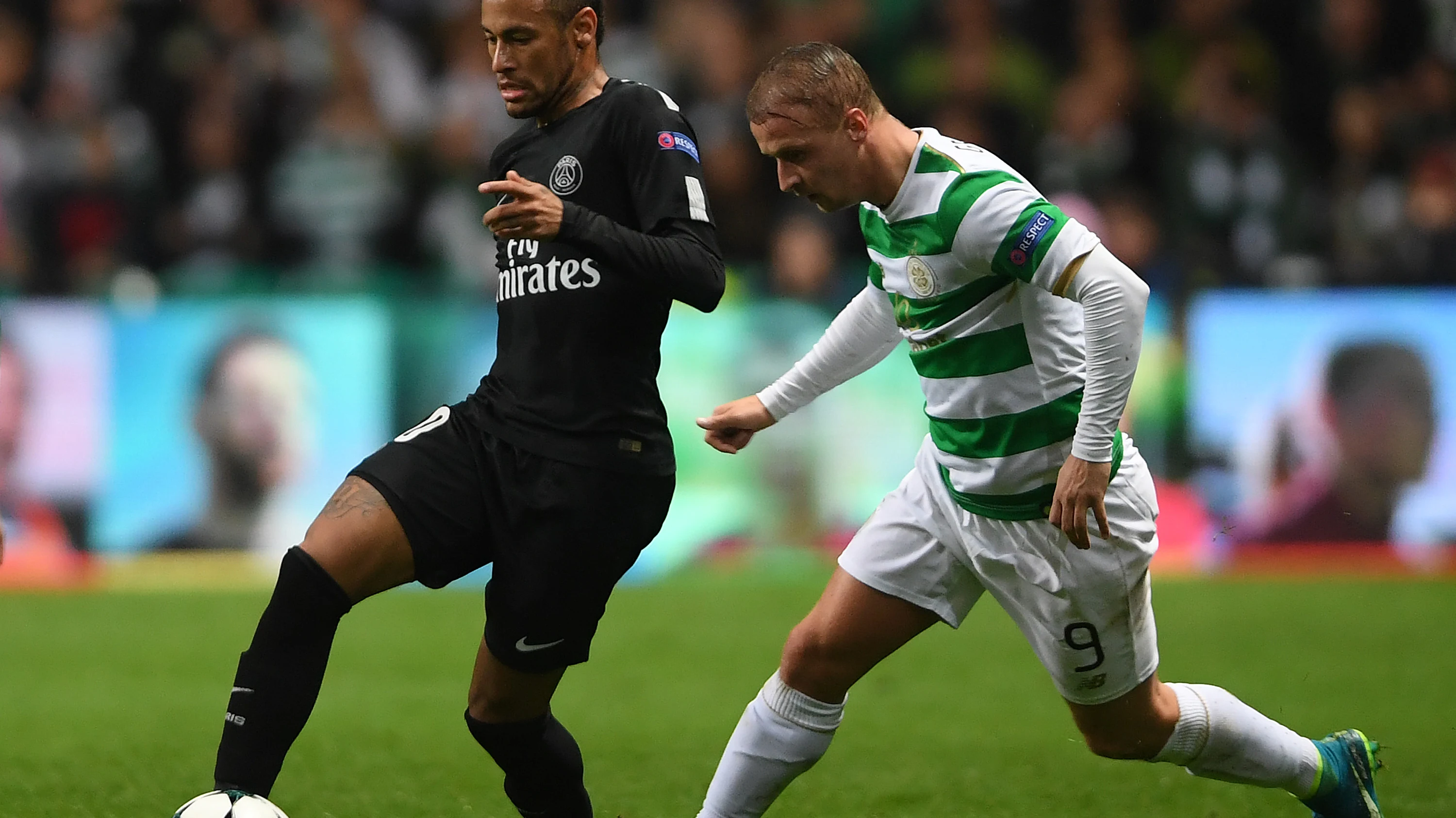 Momento del partido Celtic - PSG