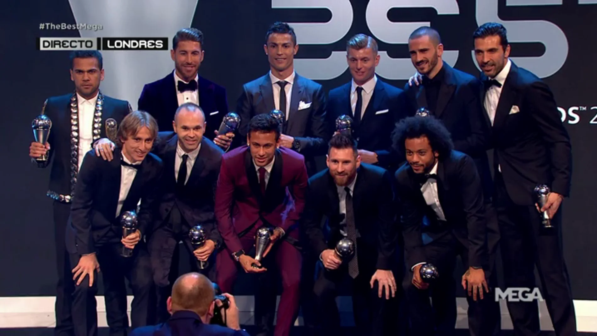 Cinco jugadores del Madrid y tres del Barcelona en el once ideal de los premios The Best