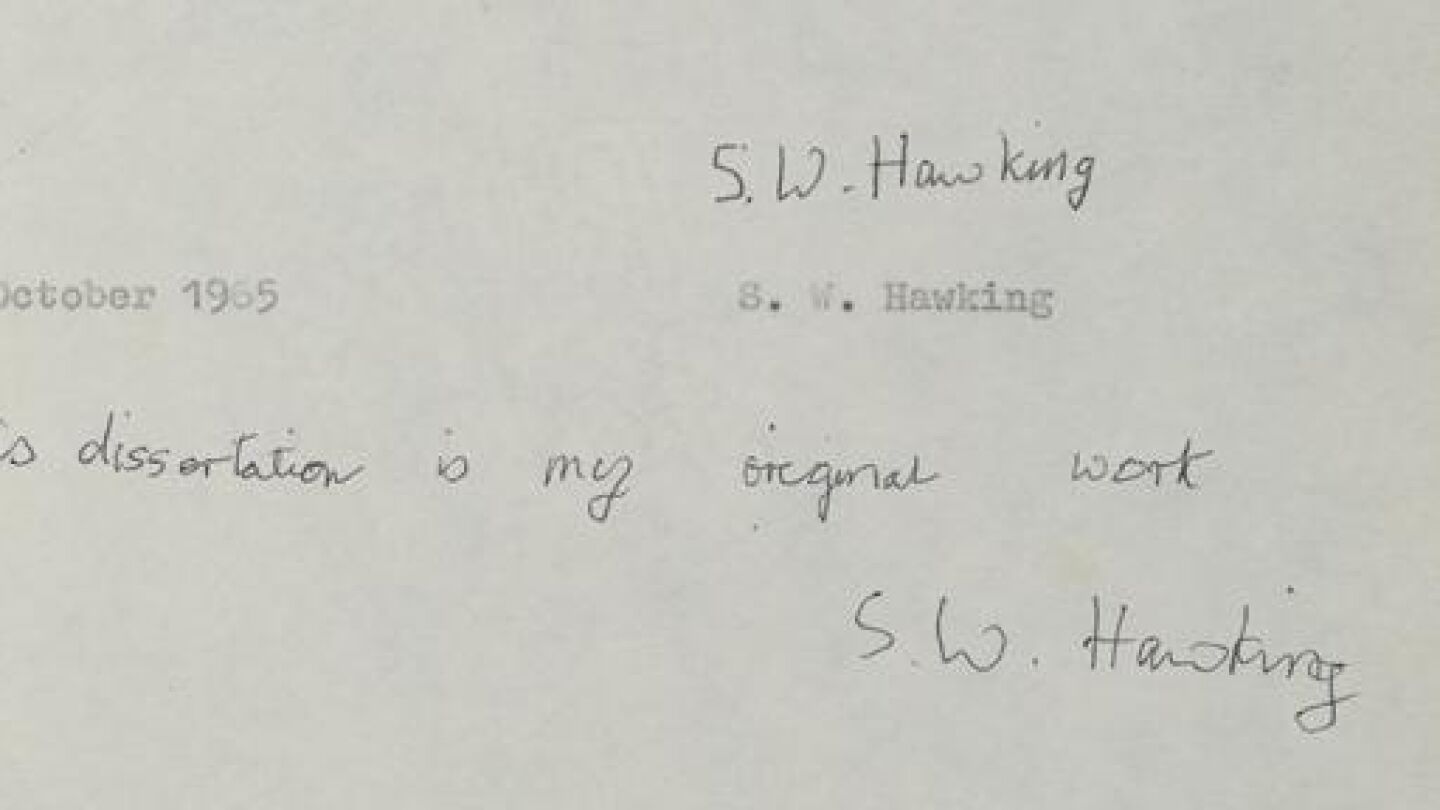 Stephen Hawking autoriza acceso libre a su tesis doctoral, de 1966