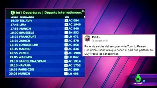 Cartel de salidas del aeropuerto de Toronto Cartel de salidas del aeropuerto de Toronto
