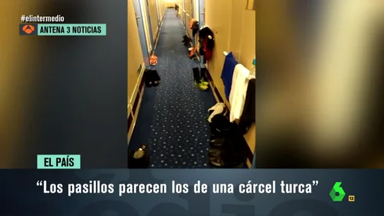 Imágenes de los pasillos en el crucero de los agentes en Cataluña Imágenes de los pasillos en el crucero de los agentes en Cataluña