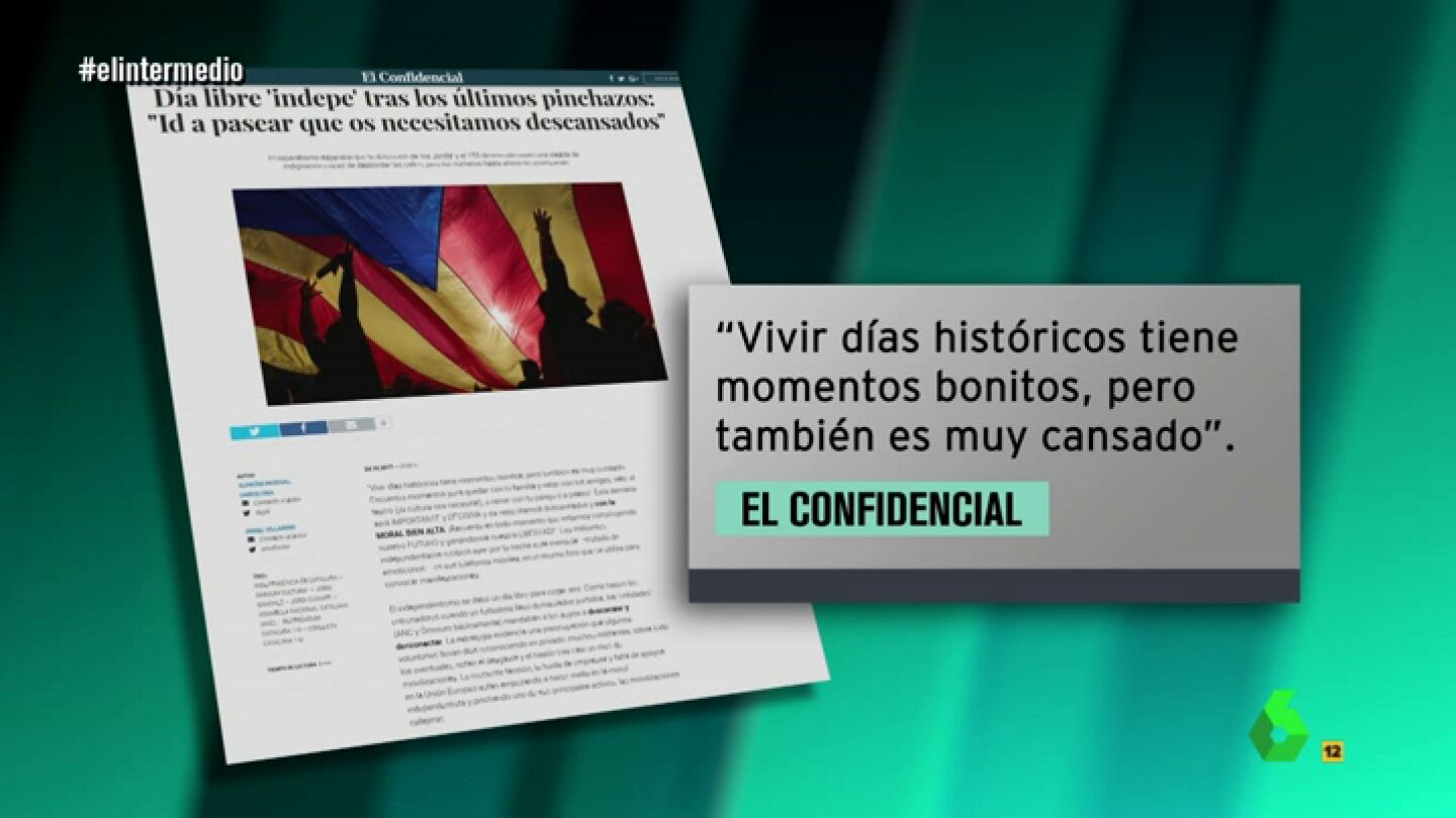 Mensaje de la jornada de descanso independentista