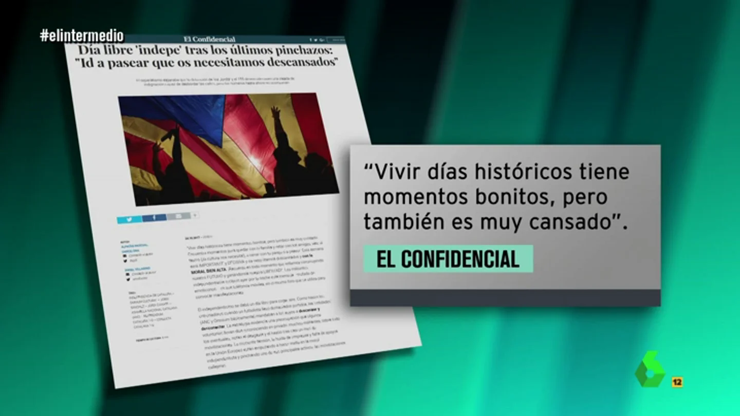 Mensaje de la jornada de descanso independentista Mensaje de la jornada de descanso independentista