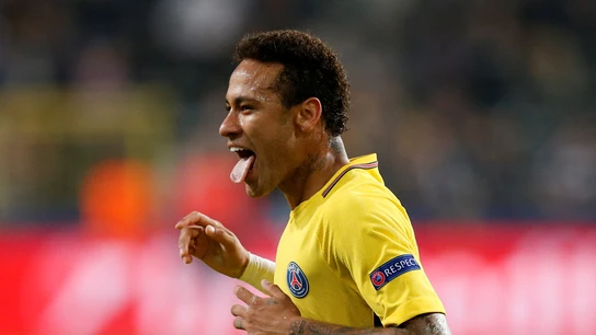 Neymar celebra un gol con el PSG Neymar celebra un gol con el PSG