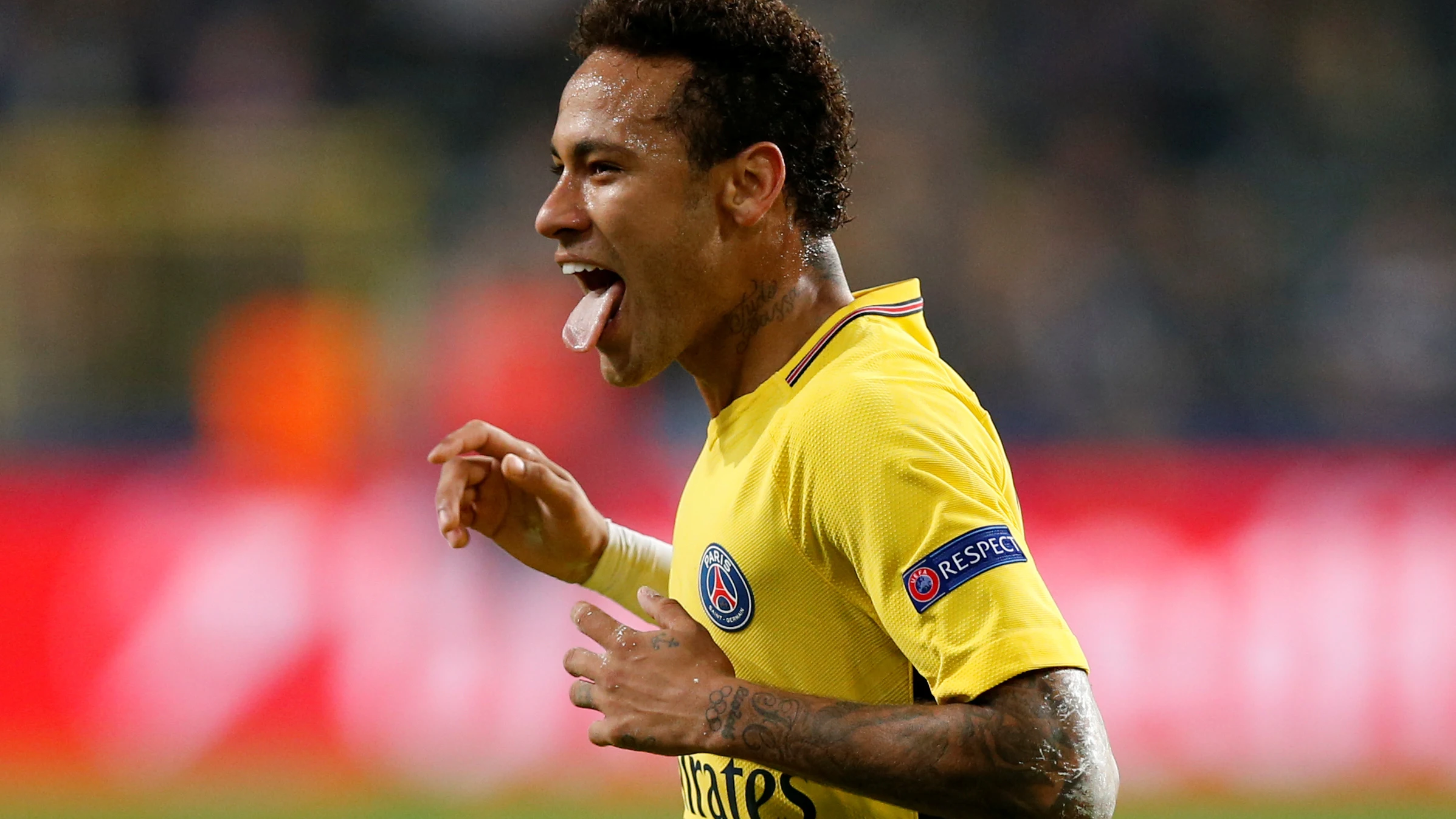Neymar celebra un gol con el PSG Neymar celebra un gol con el PSG