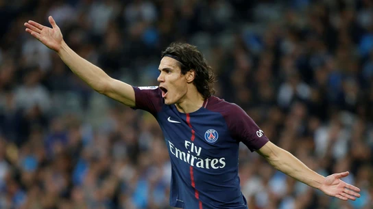 Cavani, durante un partido con el PSG Cavani, durante un partido con el PSG