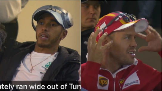 Hamilton y Vettel, en el briefing de pilotos del GP de México Hamilton y Vettel, en el briefing de pilotos del GP de México