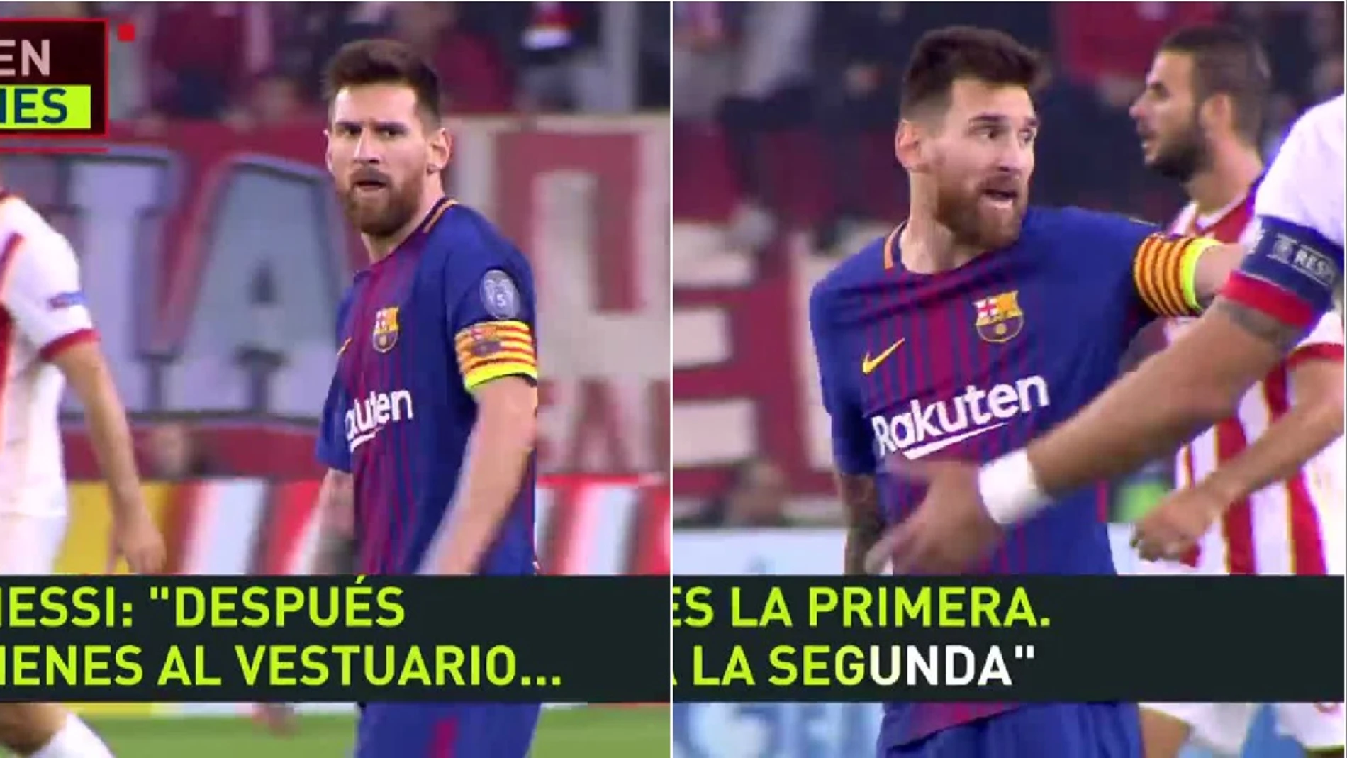 Leo Messi se encara con Botía