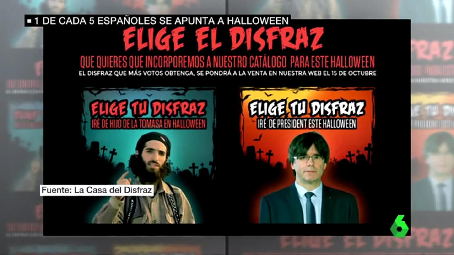 Desde Puigdemont hasta un millenial: uno de cada cinco españoles ya se disfraza en Halloween