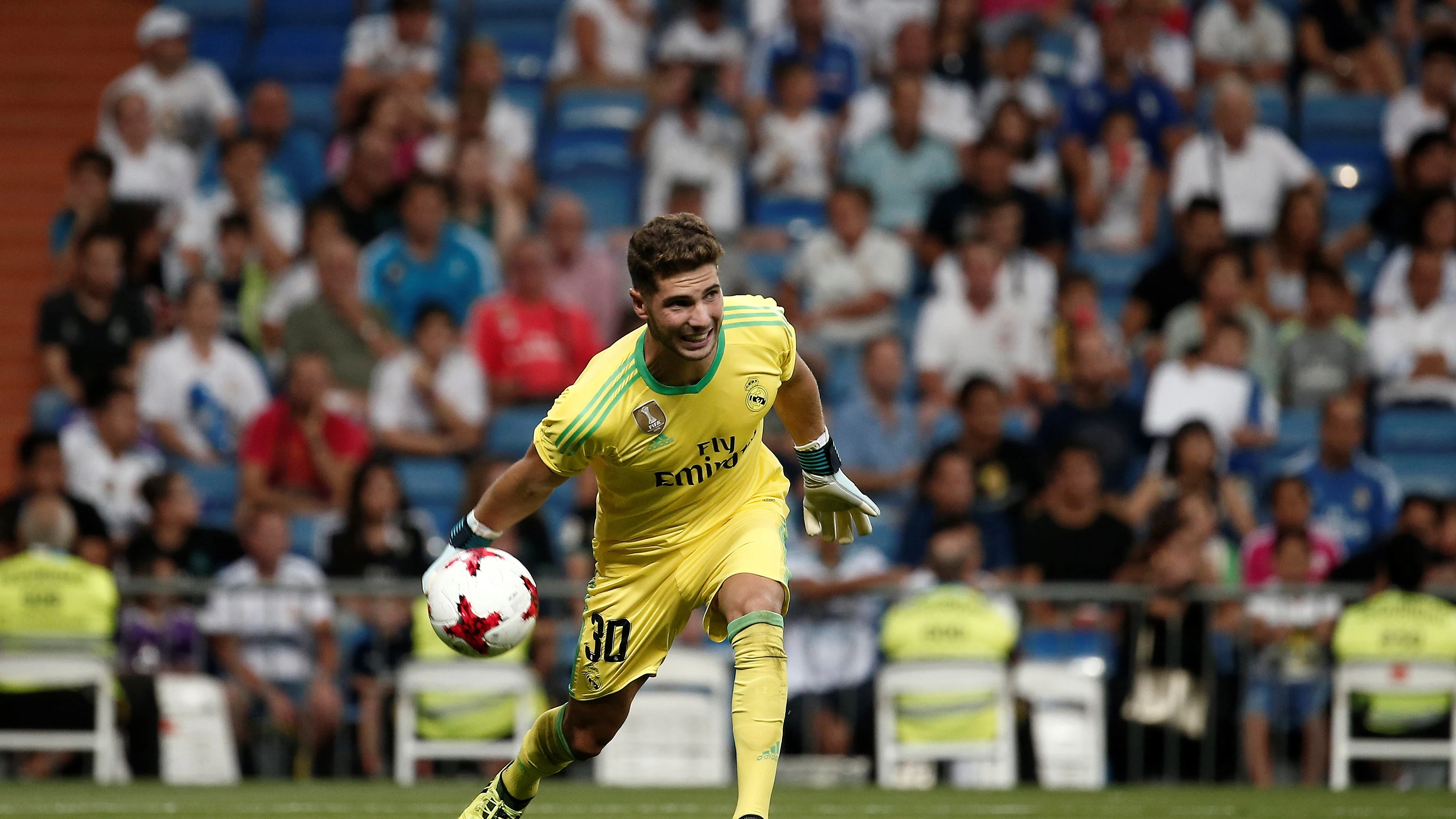 Luca Zidane, en un partido con el Real Madrid Luca Zidane, en un partido con el Real Madrid