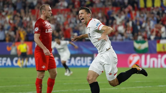 Lenglet celebra su gol contra el Spartak Lenglet celebra su gol contra el Spartak