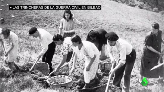 Cerca de 10.000 hombres mujeres y ni&ntilde;os levantaron, alrededor de Bilbao, una l&iacute;nea de trincheras