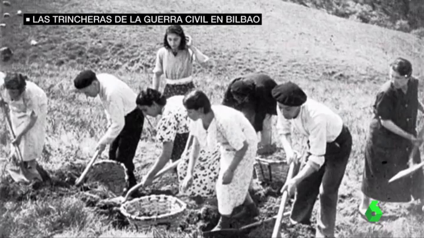 Cerca de 10.000 hombres mujeres y ni&ntilde;os levantaron, alrededor de Bilbao, una l&iacute;nea de trincheras
