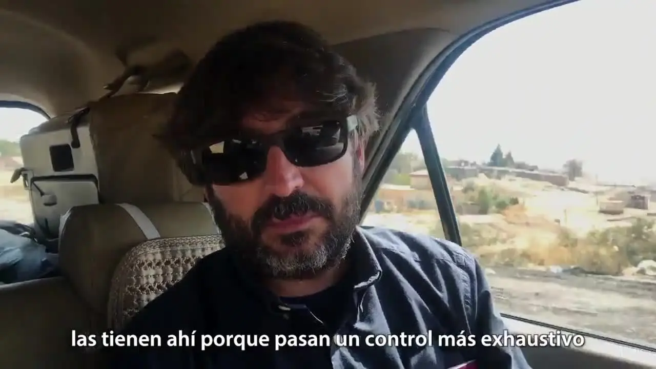 Jordi Évole, en el campo de refugiados de Jada