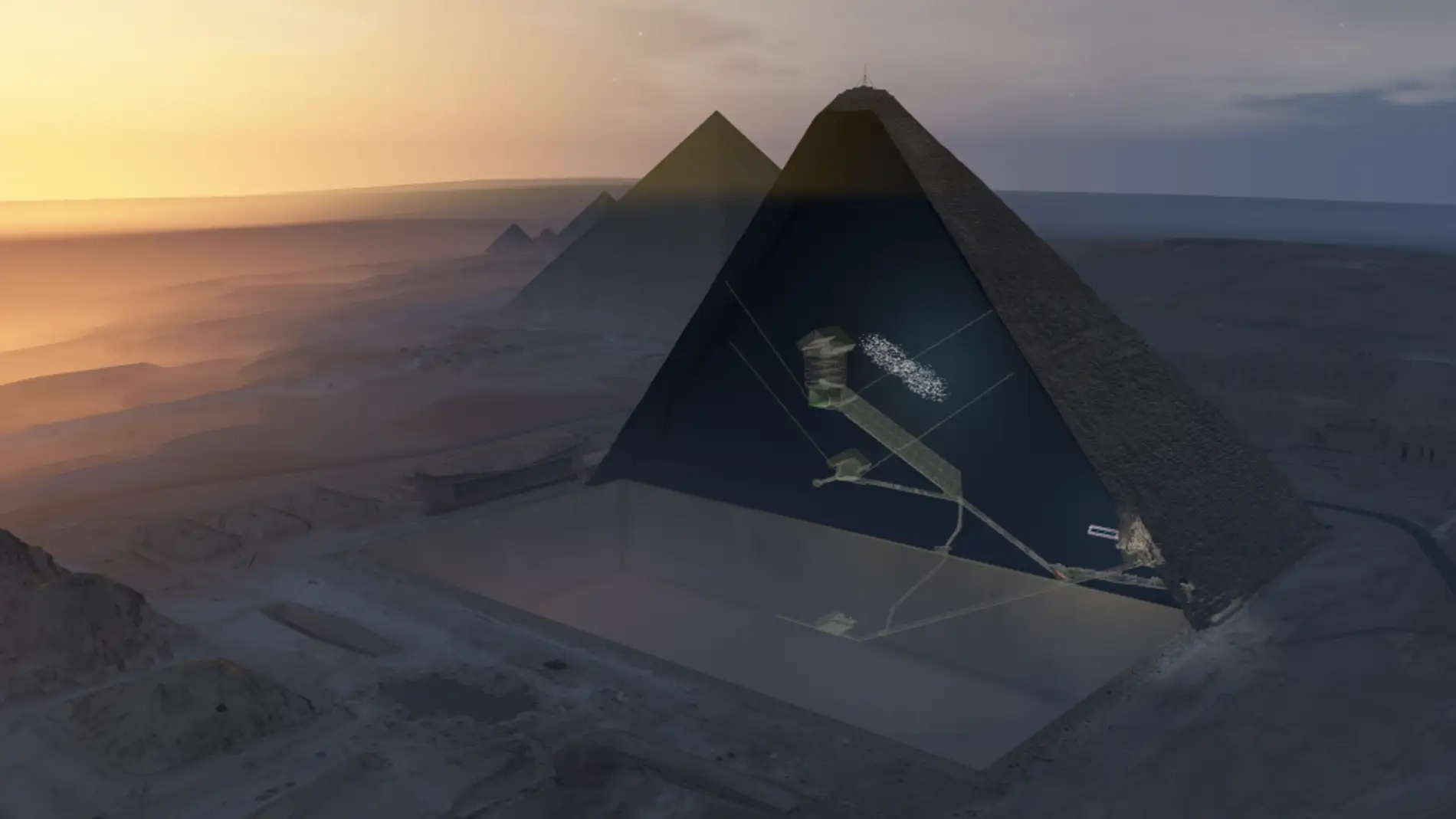 Los rayos cosmicos revelan una camara secreta en la piramide de Keops