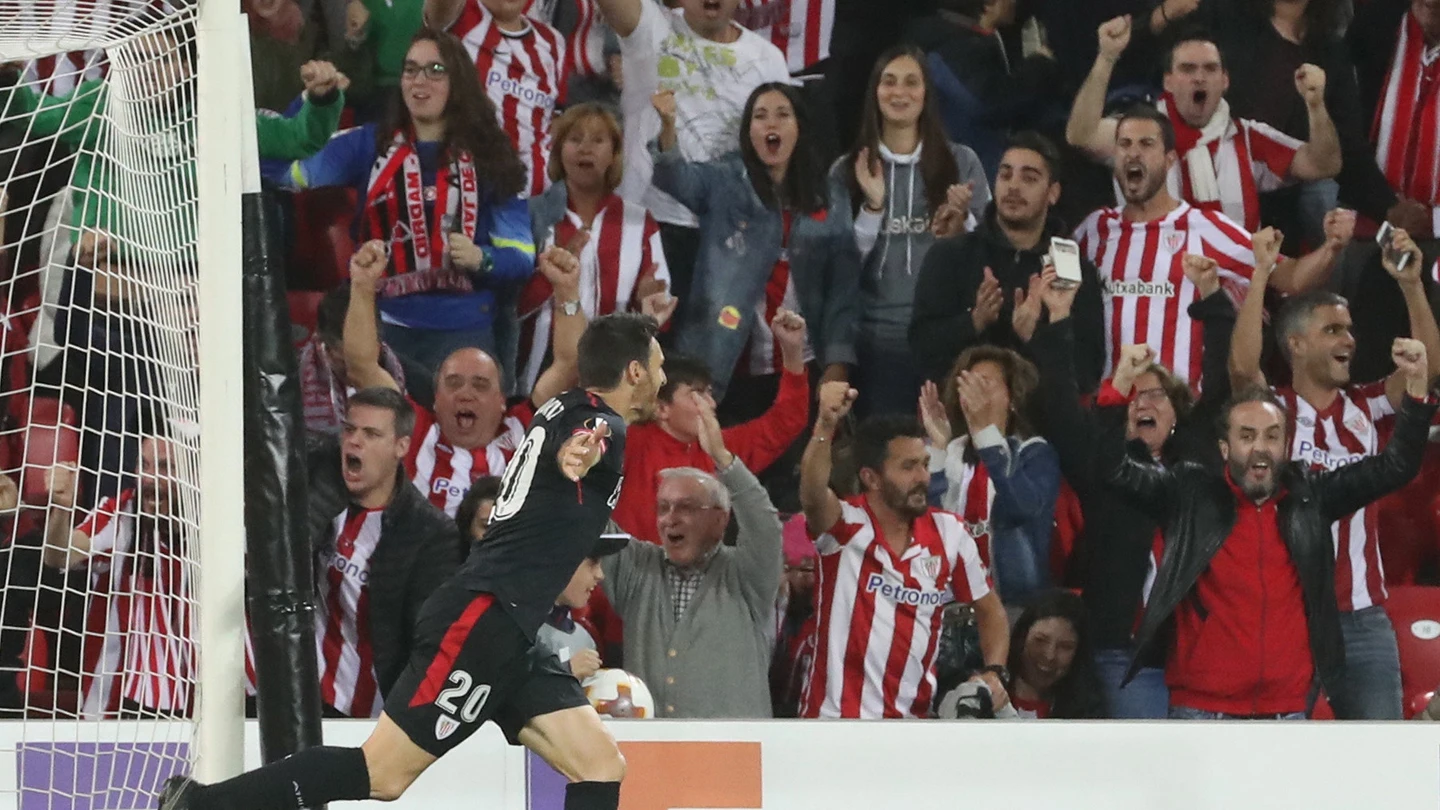 Aduriz celebra su gol contra el Ostersunds Aduriz celebra su gol contra el Ostersunds