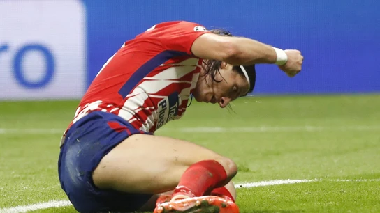 Filipe Luis, en el partido ante el Qarabag Filipe Luis, en el partido ante el Qarabag