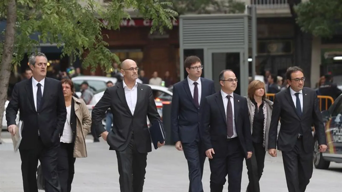 Varios exconsejeros del Govern, a su llegada a la Audiencia Nacional Varios exconsejeros del Govern, a su llegada a la Audiencia Nacional