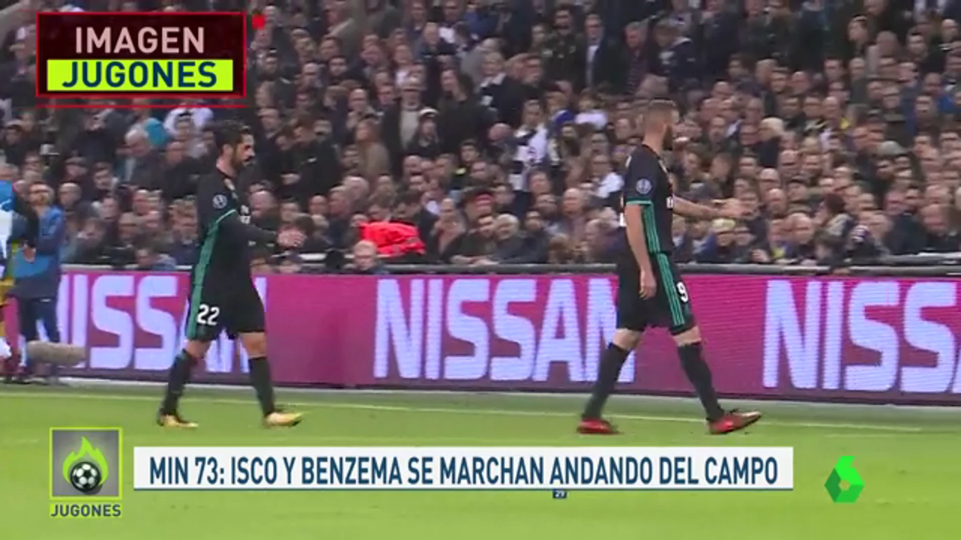 Isco y Benzema se retiran andando cuando pierden 3-0