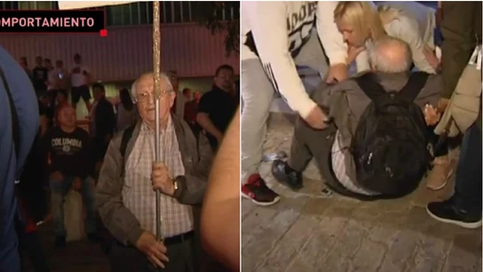 Un abuelo, agredido por hinchas rusos en Sevilla Un abuelo, agredido por hinchas rusos en Sevilla