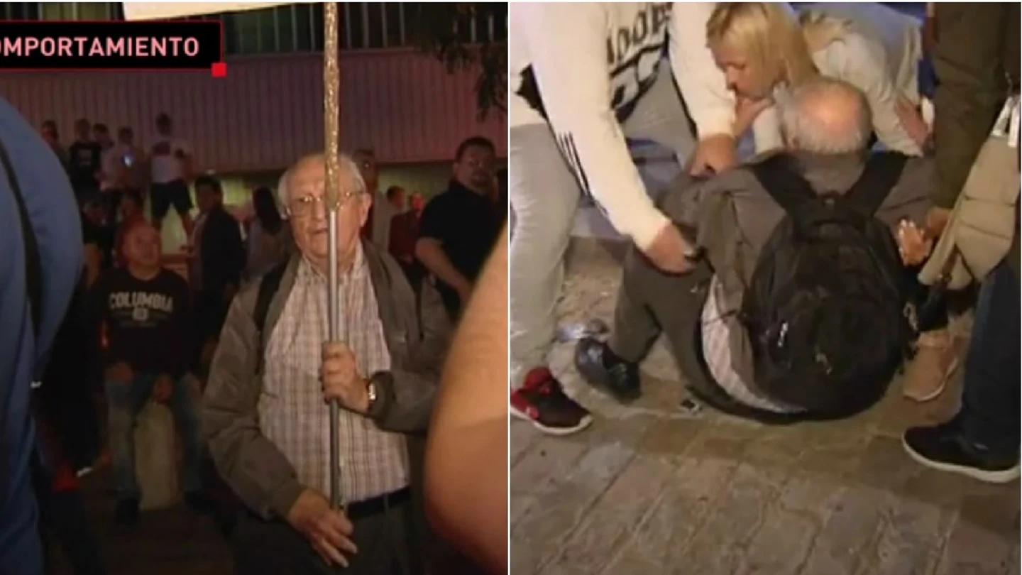 Un abuelo, agredido por hinchas rusos en Sevilla Un abuelo, agredido por hinchas rusos en Sevilla