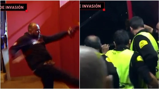 Ultras rusos tratan de entrar por la fuerza al Pizjuán Ultras rusos tratan de entrar por la fuerza al Pizjuán