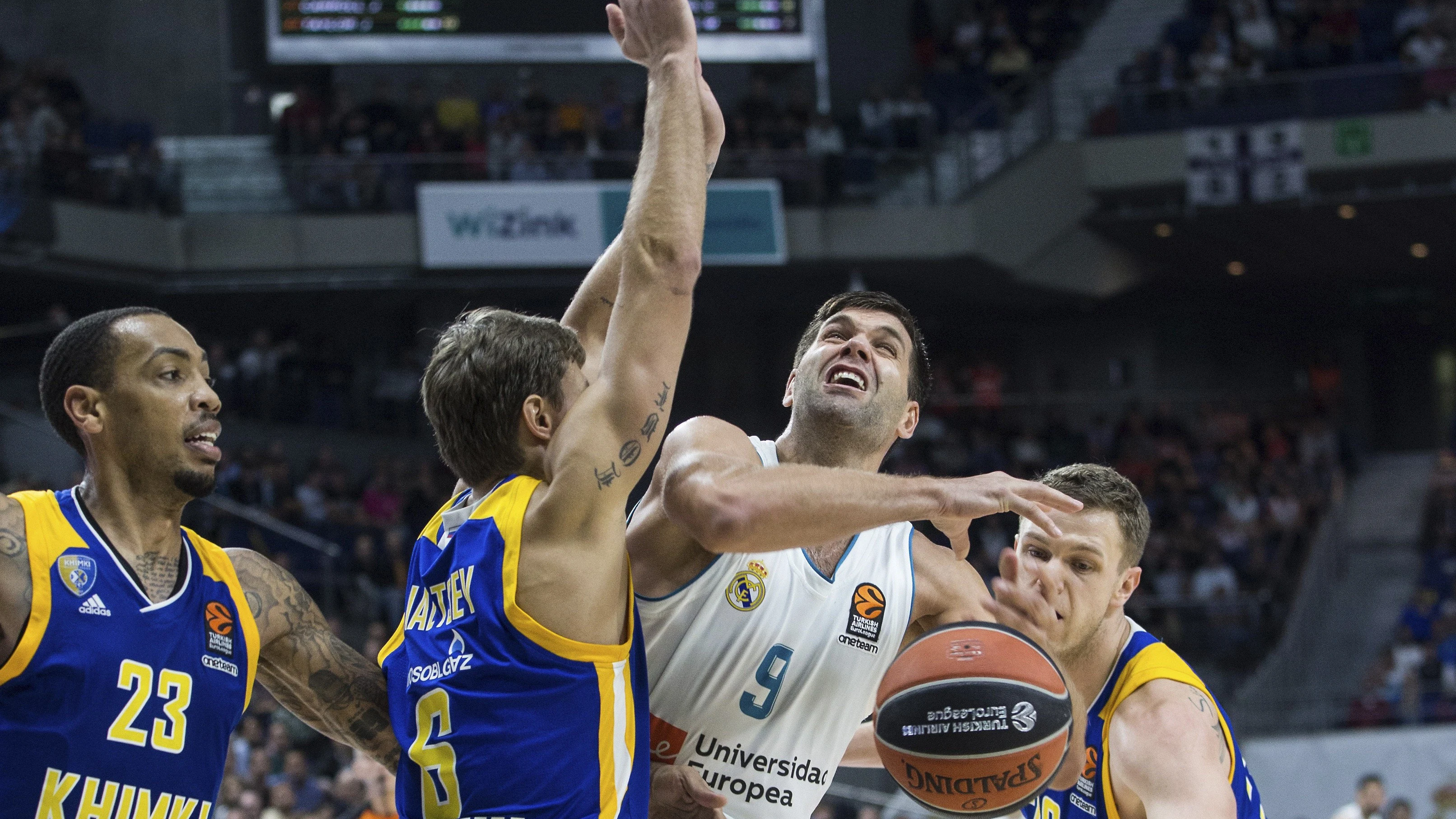 Felipe Reyes, durante el partido contra el Khimki