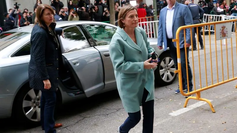 Carme Forcadell, a su llegada a la sede del Tribunal Supremo