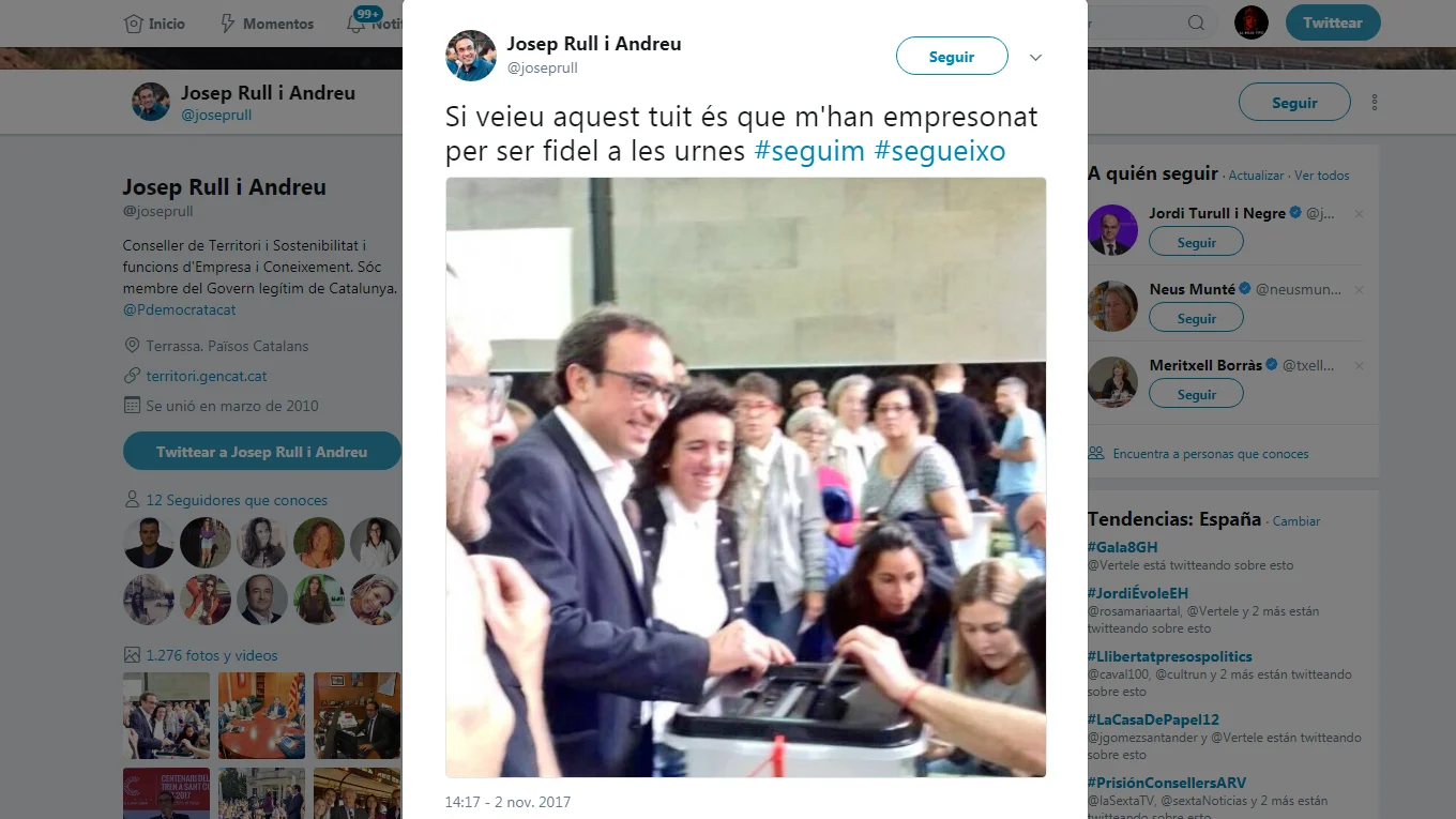 Twitter de Josep Rull