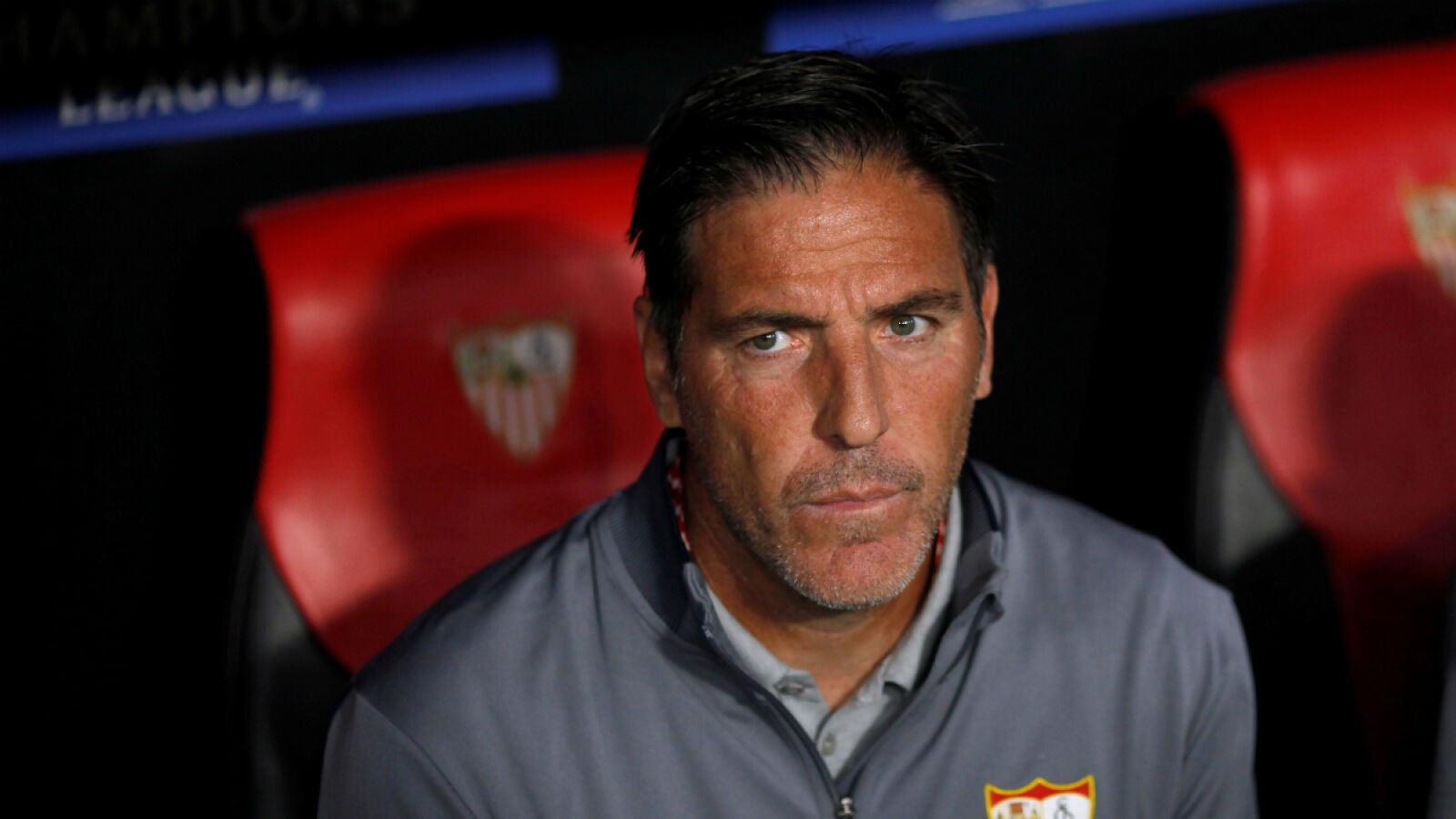 Eduardo Berizzo, en el banquillo del Sevilla
