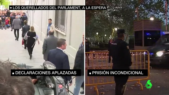 Salida de los acusados en el Tribunal Supremo y la Audiencia Nacional