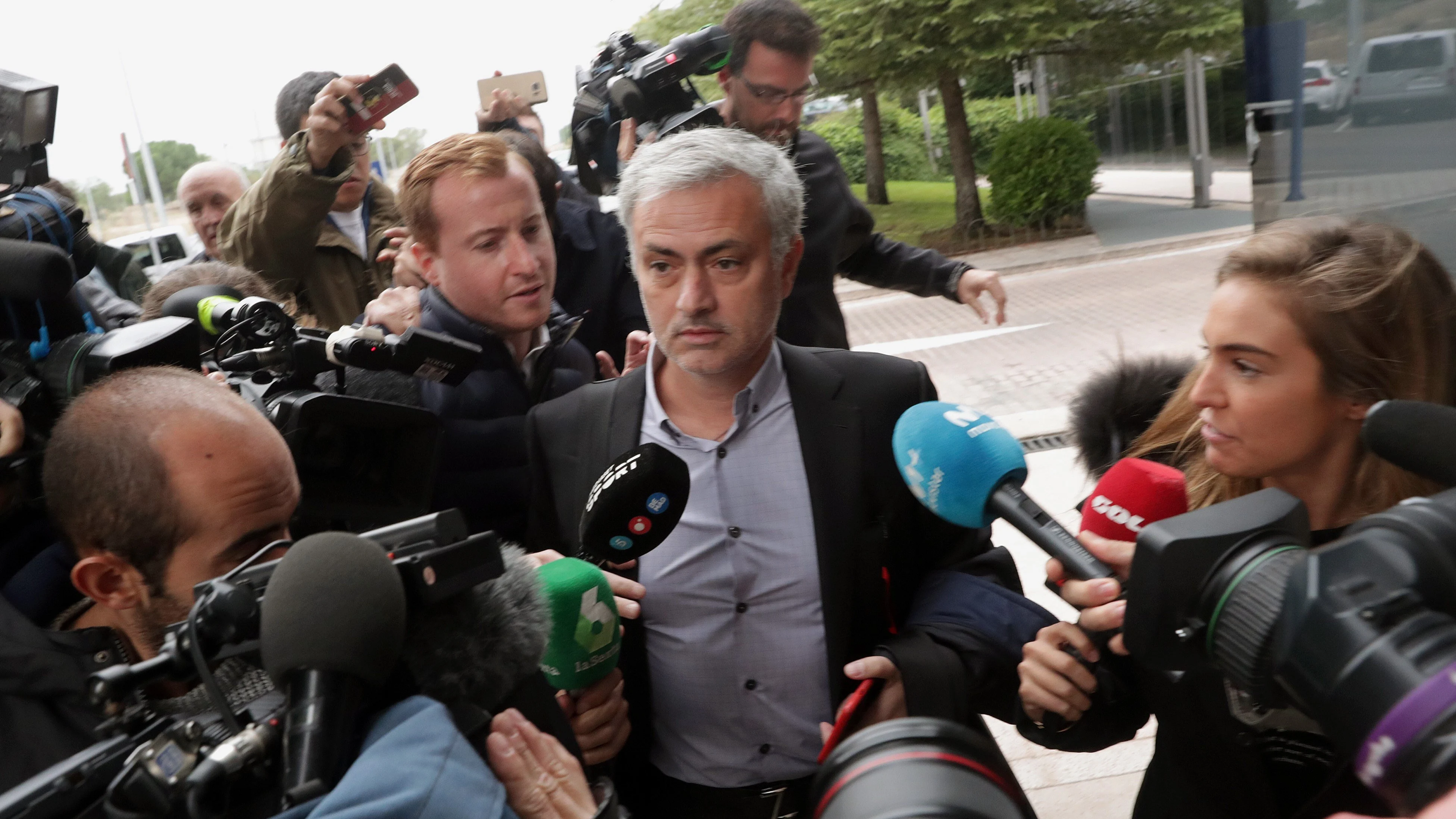Mourinho, a su llegada al juzgado de Pozuelo