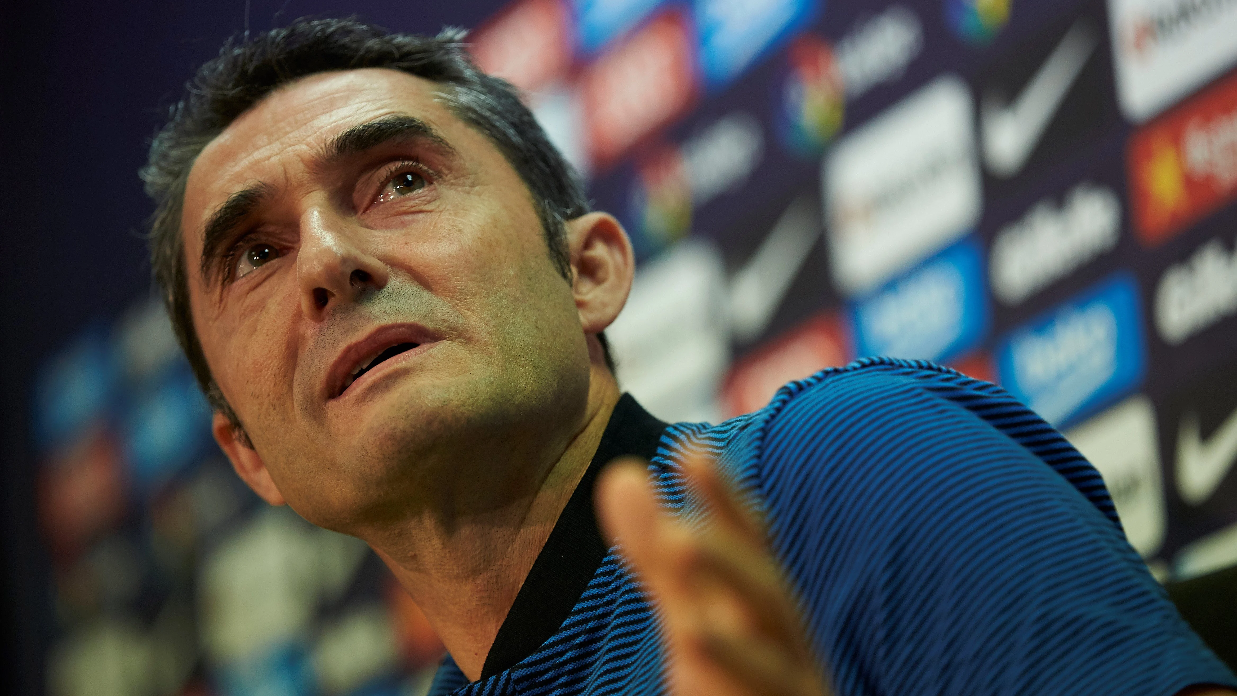 Ernesto Valverde, en rueda de prensa