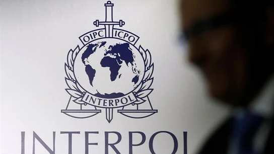 Escudo de la Organización Internacional de Policía Criminal (INTERPOL) Escudo de la Organización Internacional de Policía Criminal (INTERPOL)
