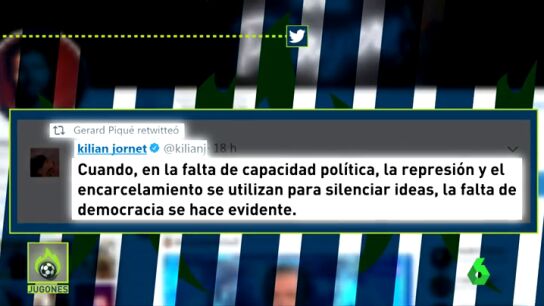El tuit de Kilian Jornet sobre "represi&oacute;n y c&aacute;rcel" que Gerard Piqu&eacute; hizo suyo 