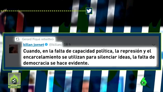 El tuit de Kilian Jornet sobre "represión y cárcel" que Gerard Piqué hizo suyo El tuit de Kilian Jornet sobre "represión y cárcel" que Gerard Piqué hizo suyo
