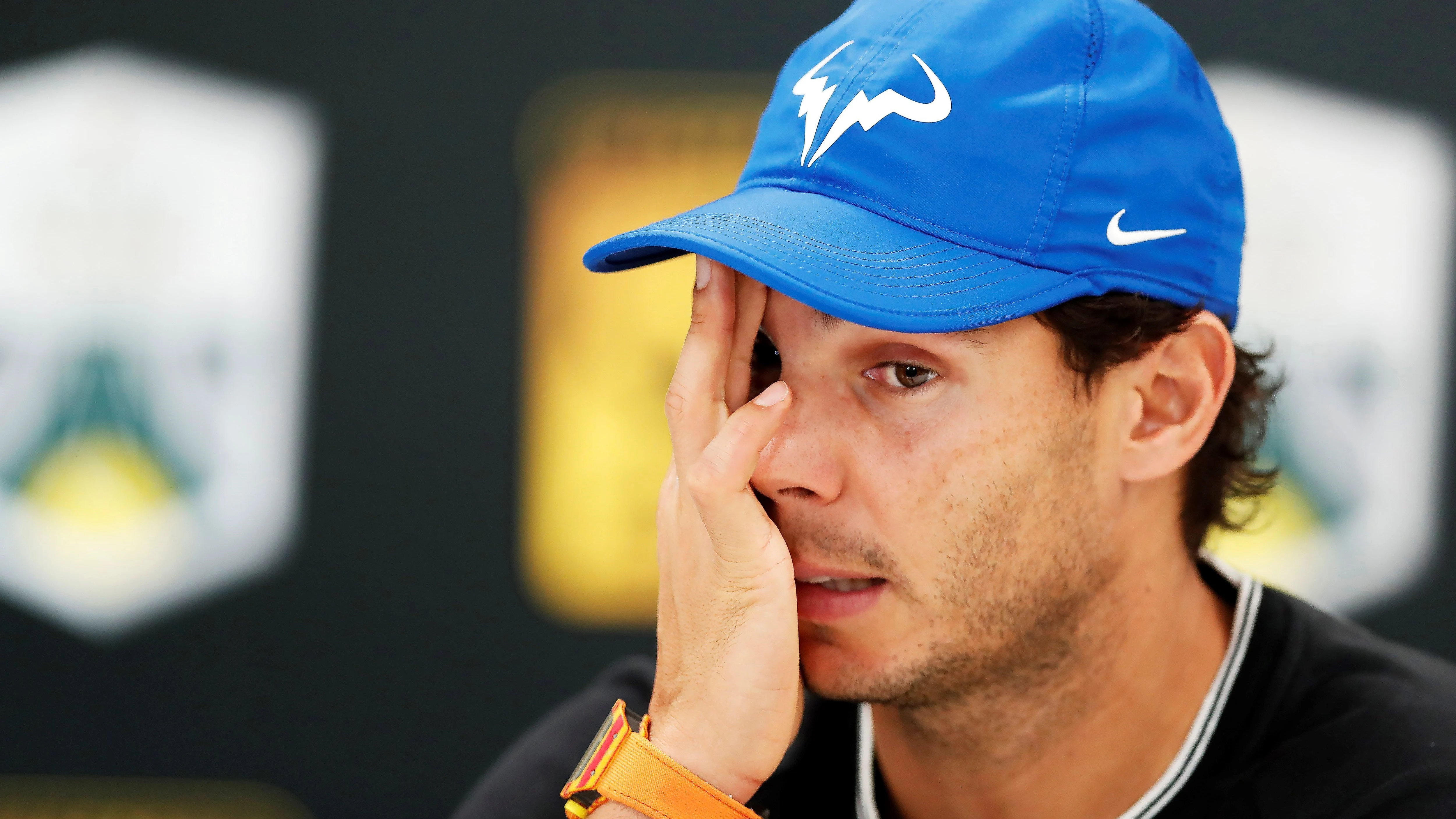 Rafa Nadal en rueda de prensa