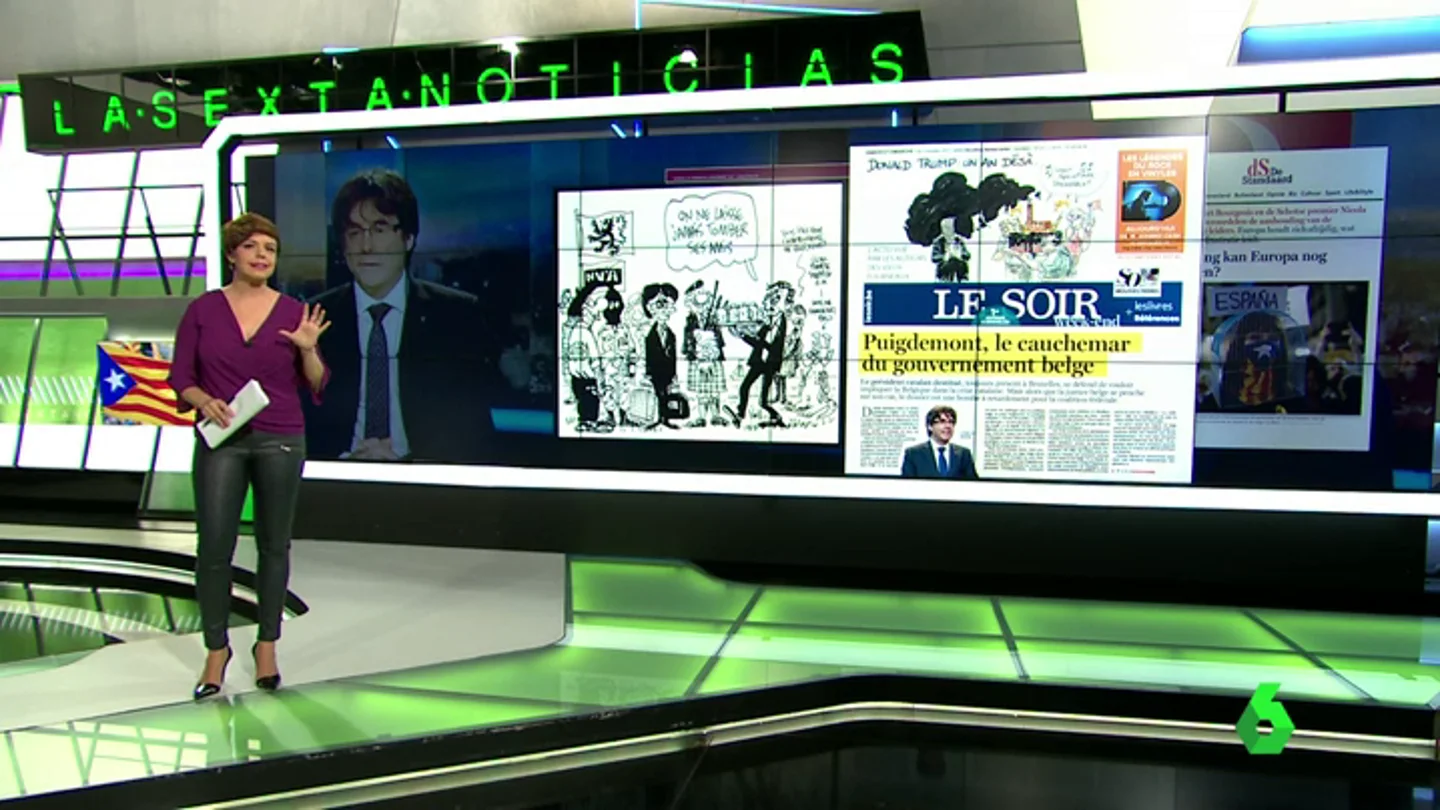 Portada de Le Soir tras la entrevista de Carles Puigdmeont en una televisión belga Portada de Le Soir tras la entrevista de Carles Puigdmeont en una televisión belga
