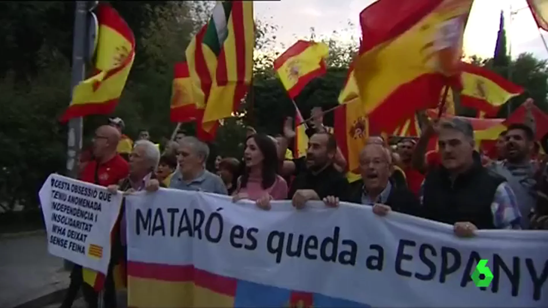 Manifestación por la unidad de España en Mataró
