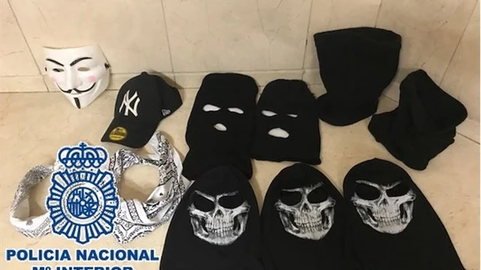 Caretas usadas para los asaltos Caretas usadas para los asaltos