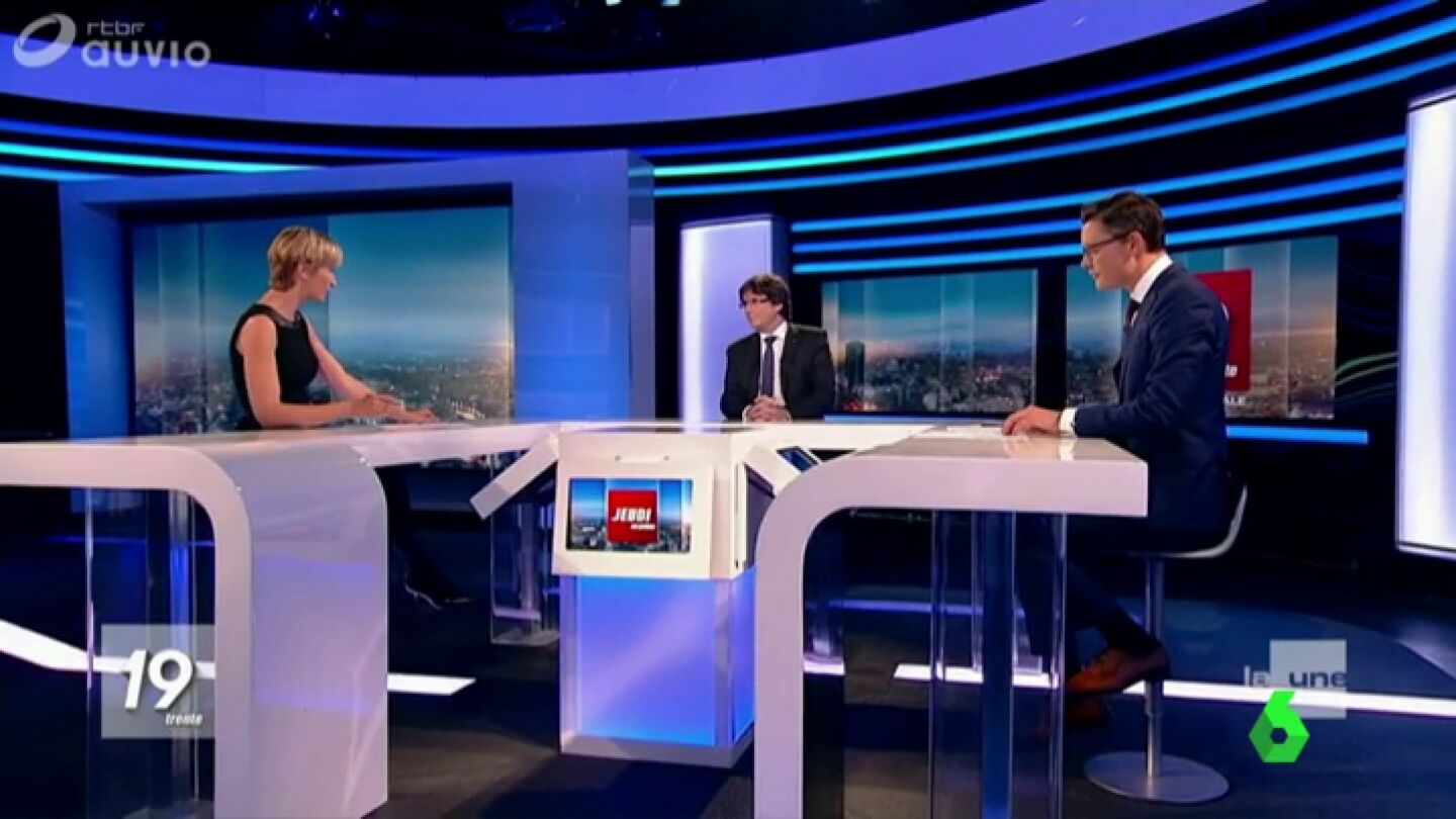 Entrevista a Carles Puigdemont en la televisi&oacute;n p&uacute;blica belga