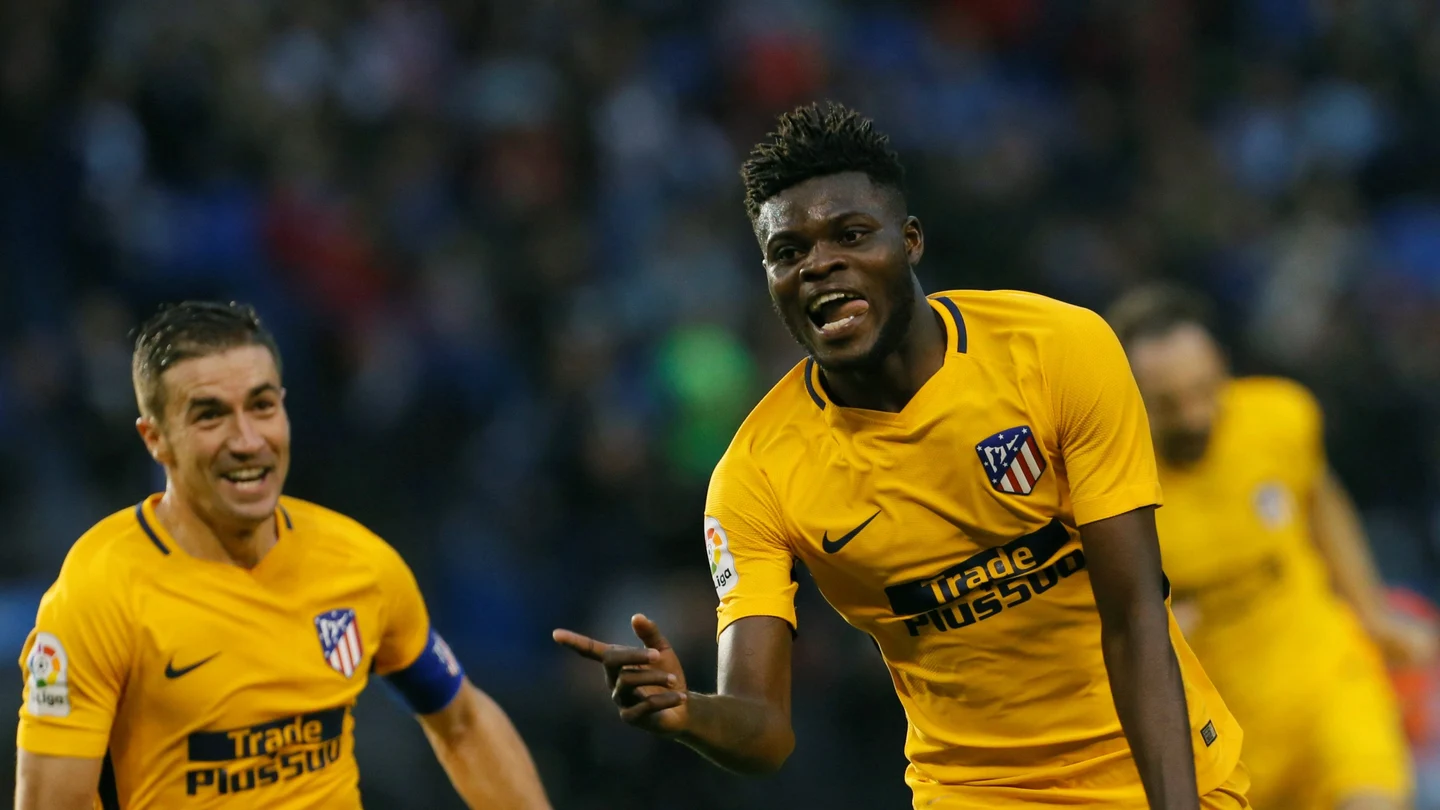 Thomas Partey celebra su gol ante el Deportivo de la Coruña Thomas Partey celebra su gol ante el Deportivo de la Coruña