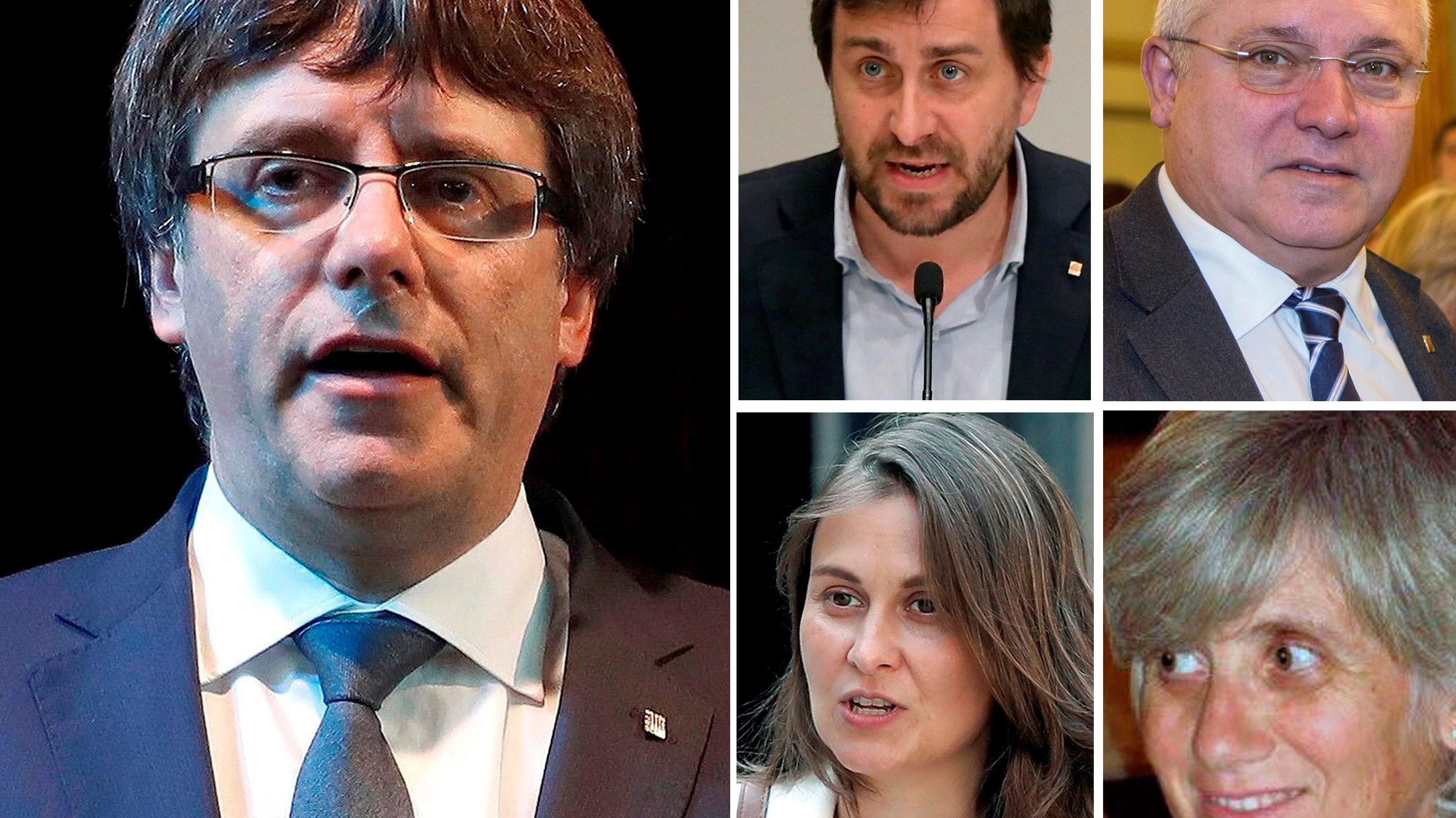 Puigdemont y los cuatro exconsellers huidos a Bruselas