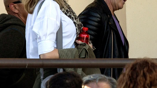 Antonio Banderas y su entorno se despiden de Ana Bandera Antonio Banderas y su entorno se despiden de Ana Bandera