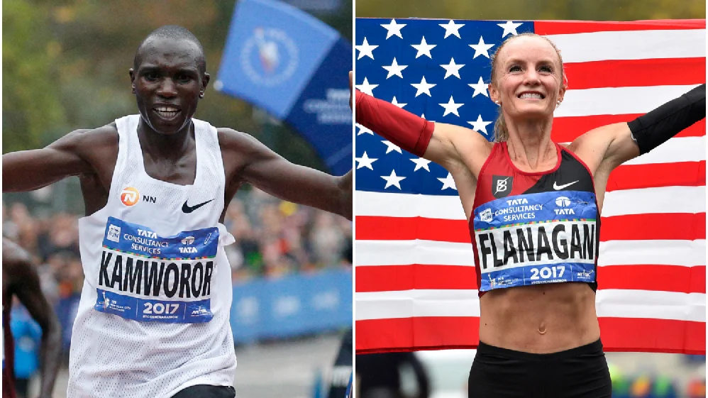 El keniano Kamworor y la estadounidense Flanagan ganan el maratón de Nueva York