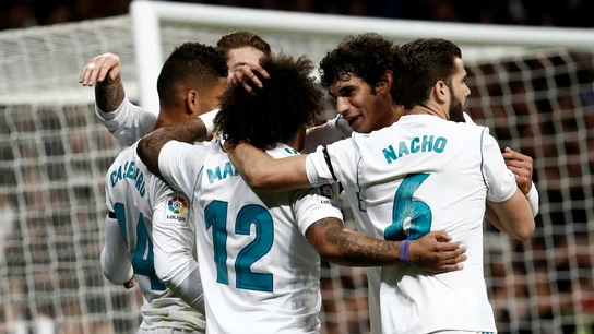 El Real Madrid celebra un gol El Real Madrid celebra un gol