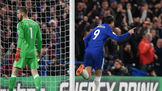 Morata celebra un gol ante De Gea Morata celebra un gol ante De Gea