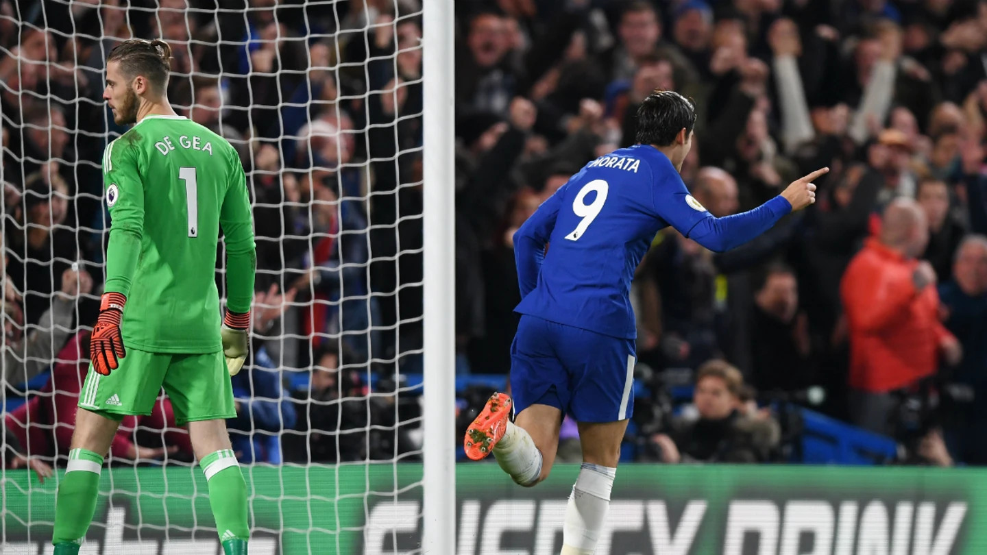 Morata celebra un gol ante De Gea Morata celebra un gol ante De Gea